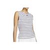 Canotta da Tennis Dri-Fit Maria a Strisce con Logo Donna top Bianco Blu CI9371-100
