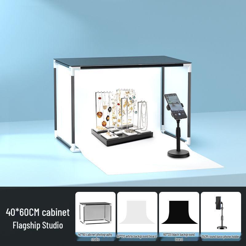 Portable LED Photo Studio Tent with Fill Light for Jewelry