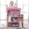 Nordic Wooden Dollhouse for Boys & Girls: Princess Villa Playset