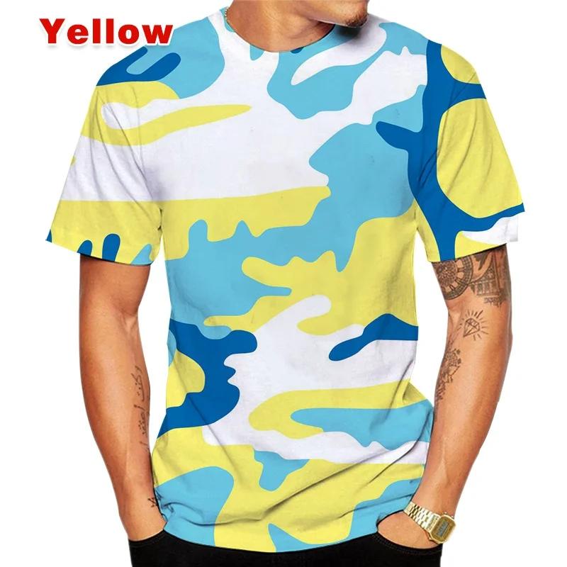 Men s Personalized T-shirt Summer Camouflage 3D Printing T-shirt Loose Soft Comfortable Breathable T-shirt Men s Top 5XL