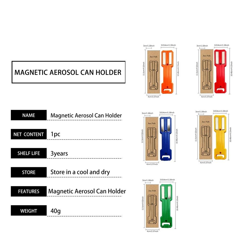 3D Magnetic Aerosol Can Holder Spray Can Rack Tool-Free Installation Space Saving Organizer for Garage Workshop Kitchen Toolbox
