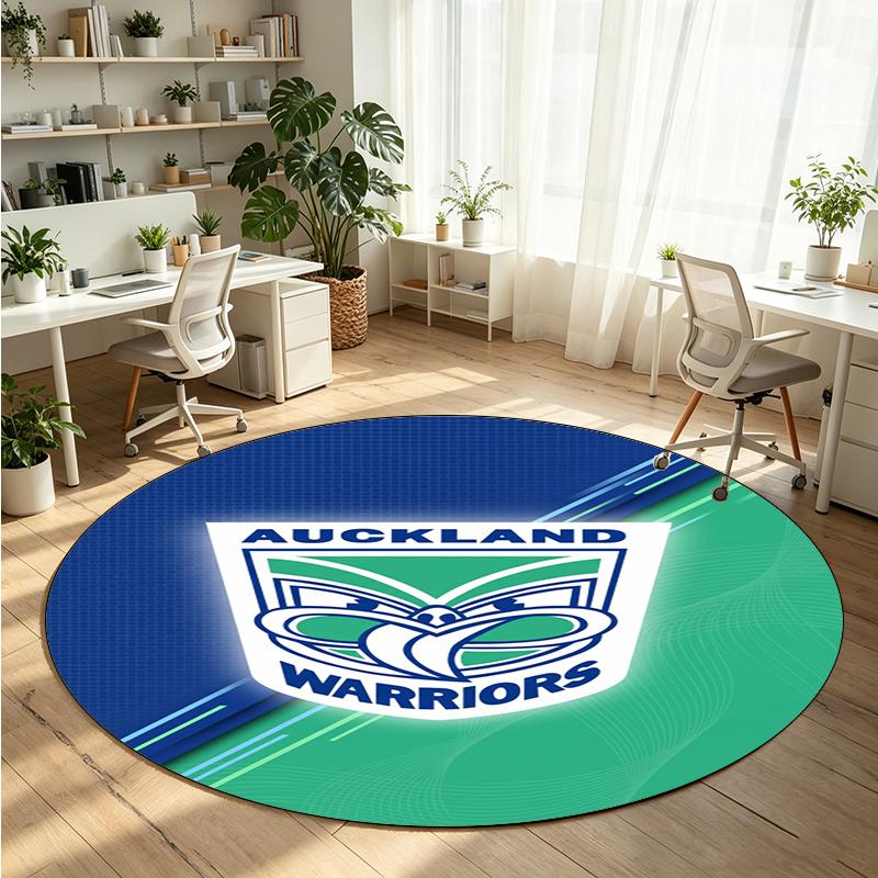 Wigan Warriors Printed Round Crystal Velvet Rug Soft Non Slip Floor Carpet For Bedroom Holiday Gift