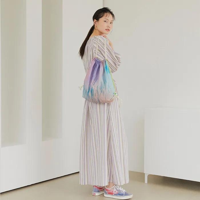 Multi color string bag