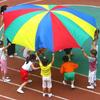 2-6M Durchmesser Outdoor Camping Regenbogen Schirm Fallschirm Spielzeug Sprungbeutel Ballute Spiel Interaktives Teamwork Spielzeug Für Kinder Geschenk