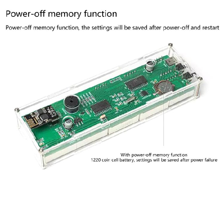 Programmable 8 Digit Digital Clock set with ESP8266 Module Soldering Project set Digital Tube Clock set for Home Office