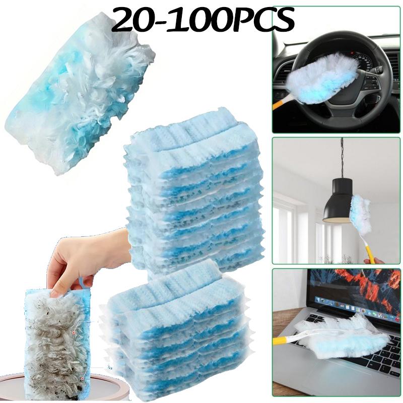 11-111pc Disposable Duster Refills Handle Not Included Replaceable Dusting Cloth Table Dust Cleaning Tools for Home Office Blind