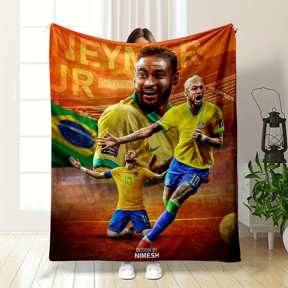 Soccer Player Designed Flannel blanket for bedroom, living room, sofa, and nap