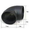 75mm Parking Heater Warm Air Ducting Pipe Elbow Outlet Connector Black Plastic Car Heater Replacement Accessories