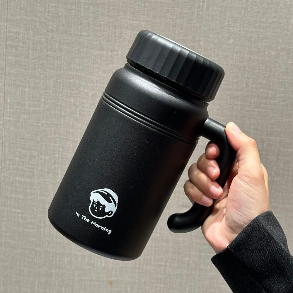 Large Capacity Stainless Steel Water Bottle Stylish Tea Cup Durable Vacuum Flasks  Outdoor Use