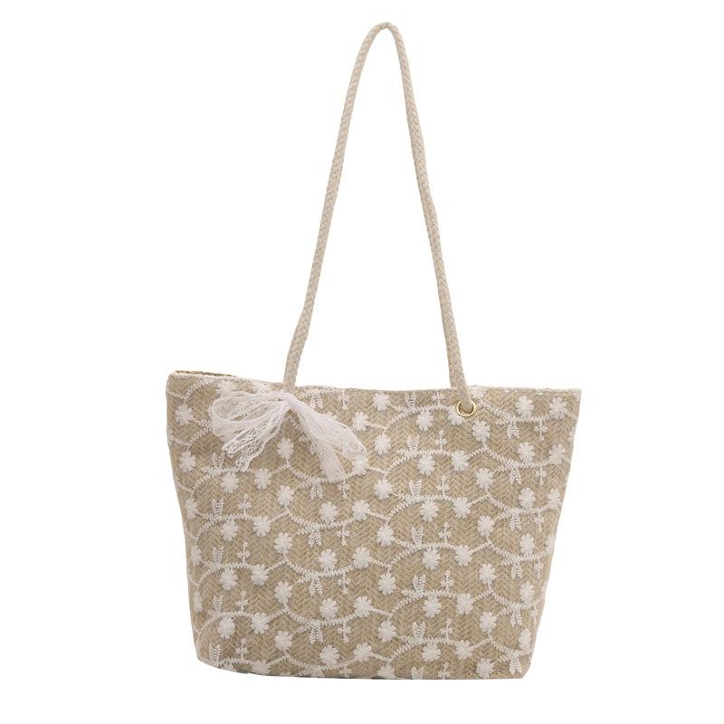 

Большая вместимость тканый тренд персонализированный сказочный кружевной летний новый свежий шоппер сумка-тоут сумка на плечо женская one size fits all хаки