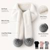 Soft Plush Pom Pom Scarf Faux Fur Neck Warmer New Faux Fur Scarf  Winter Outfits
