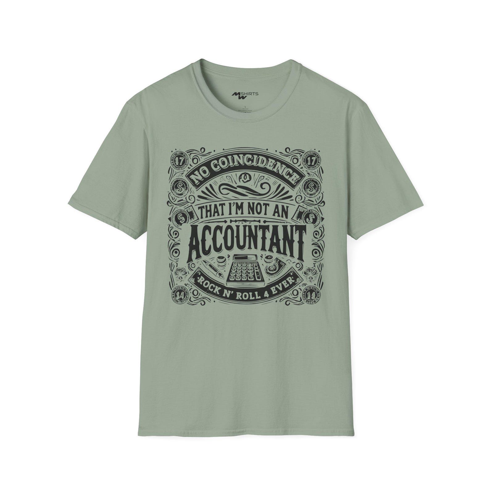 Vintage Rock n  Roll T-Shirt: Funny Accountant Saying, Music Lover Gift S