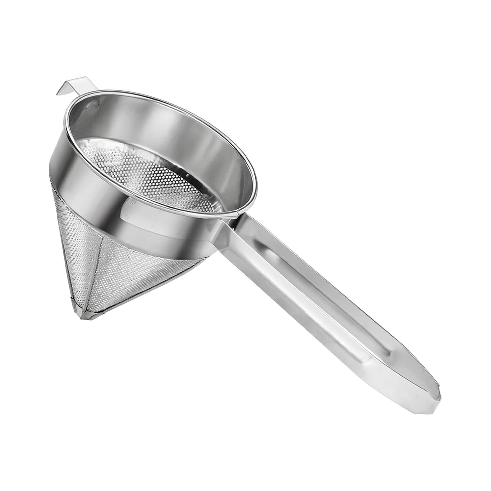 Stainless Steel Bouillon Strainer China Cap Strainer Utensil Easy to Clean Cooking Filter Basket Durable Colander Fine Mesh