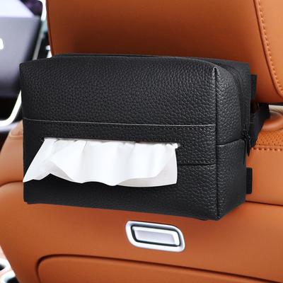 Car Tissue Fits Entire Headrest Sun Car Tissue Visor Convenient Car Accessory Belt Holder, Box, Holder, Visor, Cover, Storage, (black, Type)