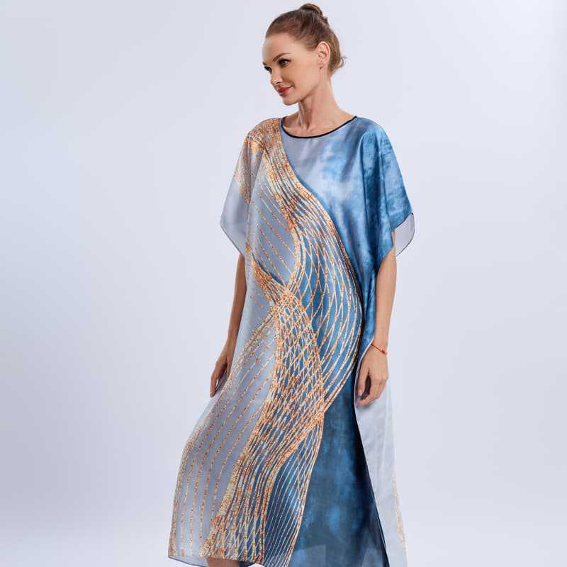 Abaya mit Leopardenmuster: Übergröße Pullover Schal Kleid