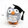 Positive Crochet Dog Doll With Affirmation Card Home Room Decoration Funny Handmade Plush Wool Doll Ornaments Christmas Gifts