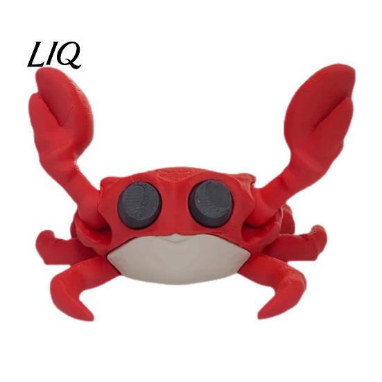 Bank Card Storage Holder 3D Printing Business Holder, Cute Crab Shape, Stable Non-Tip Desk Organizer, for Office Home Desktop Display Printed
