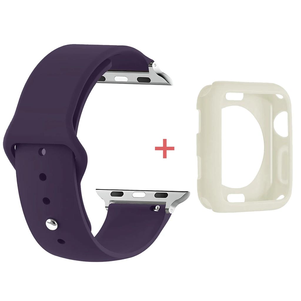 Custodia in TPU+Cinturino per Apple Watch Band 46 42 44 41 40mm 45mm 49mm Protezioni Schermo per Apple IWatch Serie 11 10 9 8 7 6 band