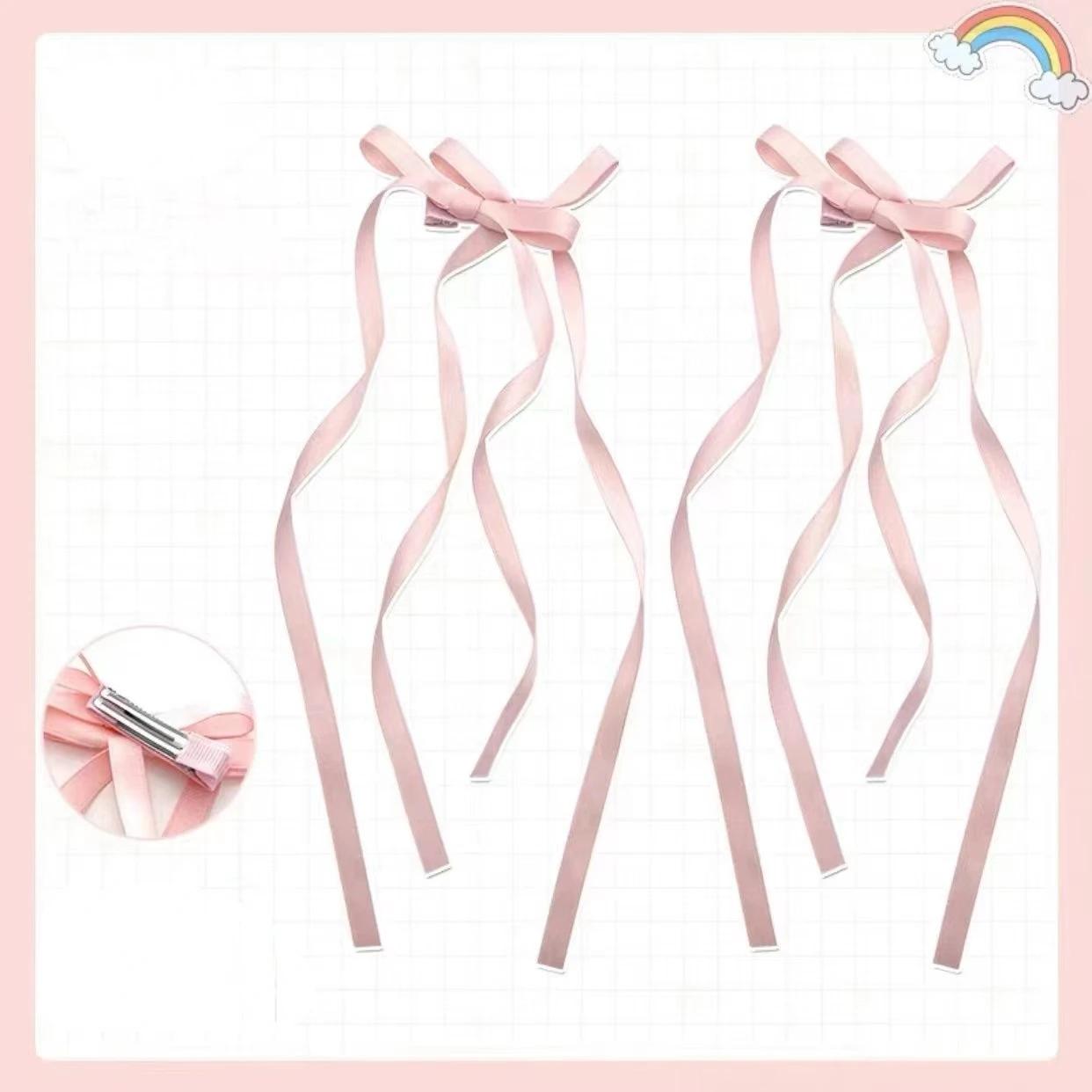 

Новая лента с длинным бантом, боковые заколки для волос с когтями для женщин, девочек, детей, детская шпилька, подарок, вечерние аксессуары для волос, головные уборы, орнамент