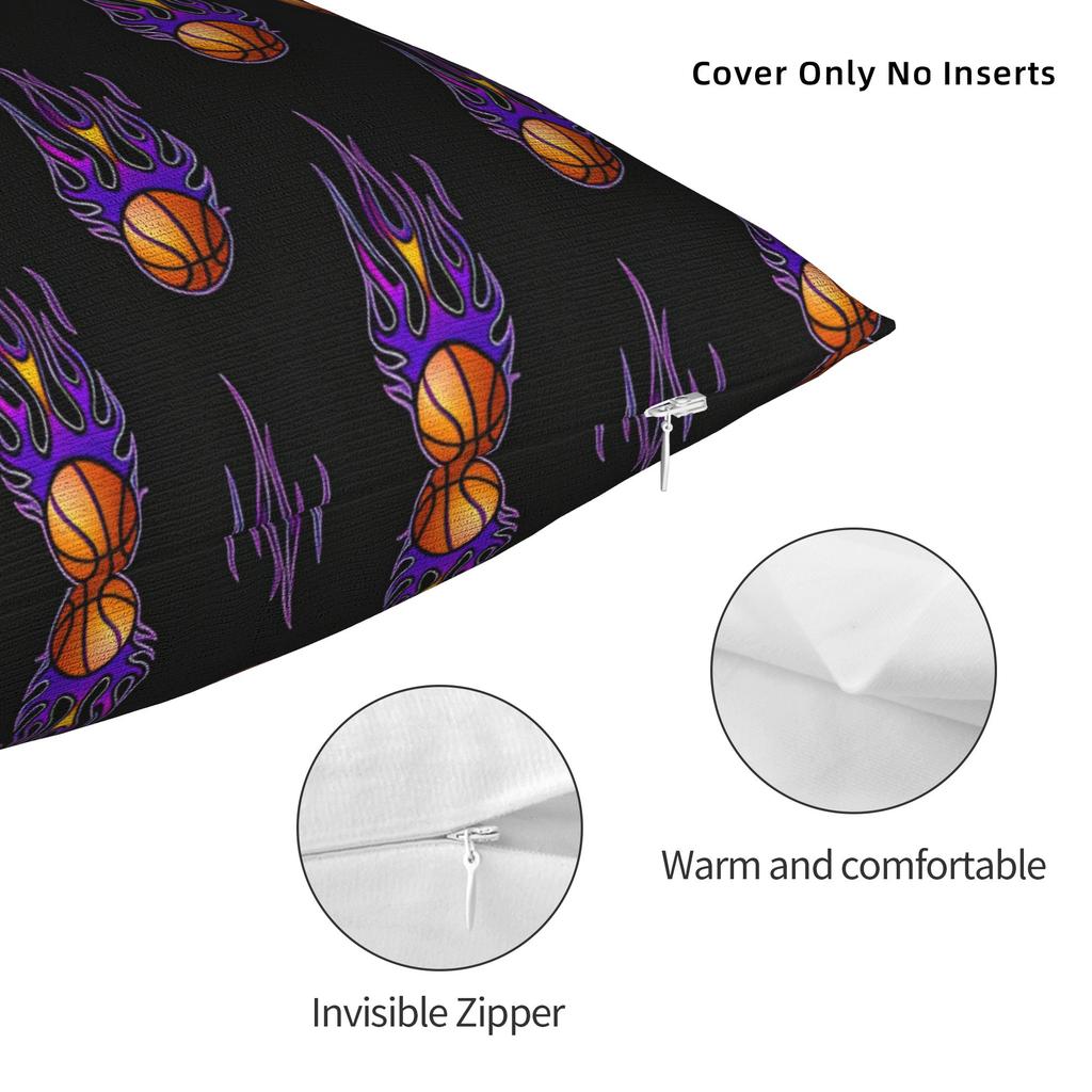 Basketball Square Pillowcases Polyester Sofa Sports Ball Games Cushion Cover Funny Home Decoration Throw Pillow Case 45*45