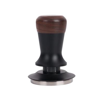 Walnut Wood Spring-Loaded Coffee Tamper