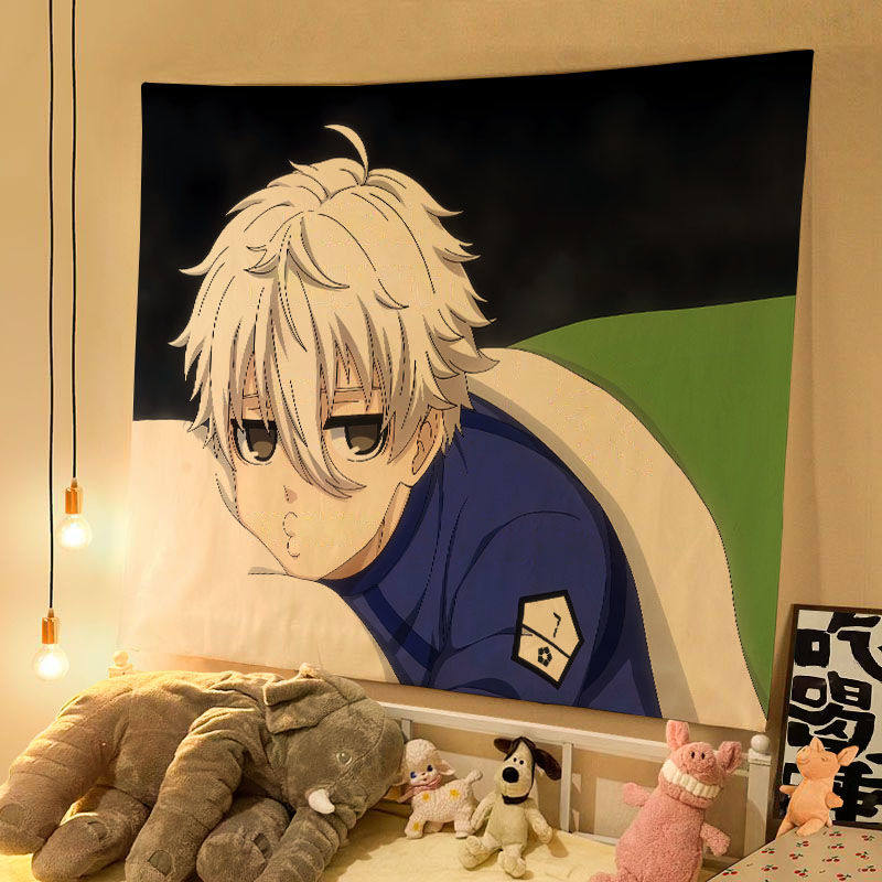 Jmg Household Supplies Unisex Blue Anime Tapestry Cool Room Stuff Lock Room Decoration Items Room Accessories Aesthetic Room Decor