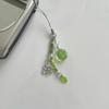 Sweet Grass Leaf Bead Charm Pendant Chain Phone Strap Pocket Keychain Strap Hangings Decoration for Key Bag Purse