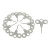 8pcs Spiral Spike Stainless Steel Threaded Nail Night Vision 30mm for Camping Hiking