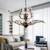 American Vintage Chandelier Lighting Industrial Style Crystal Farmhouse Ceiling Pendant Lamp For Living Room Dining Room Bedroom