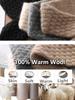 100%Wool Women Bowknot Cross Knit Ring Scarves Fashion Autumn Winter Solid Color Elastic Soft Wollen Fake Collar Neck Warmers