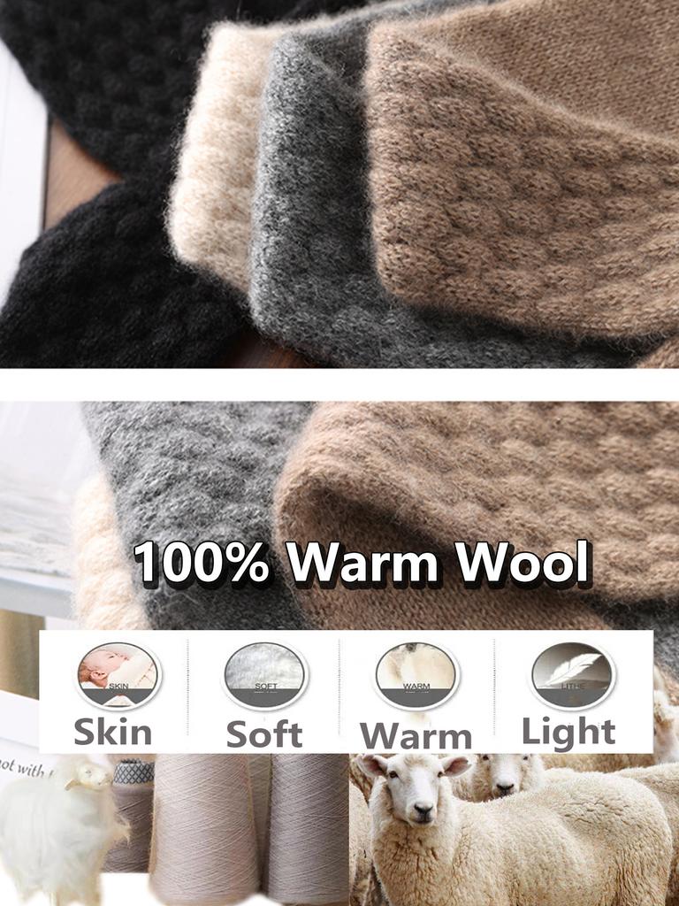 100%Wool Women Bowknot Cross Knit Ring Scarves Fashion Autumn Winter Solid Color Elastic Soft Wollen Fake Collar Neck Warmers