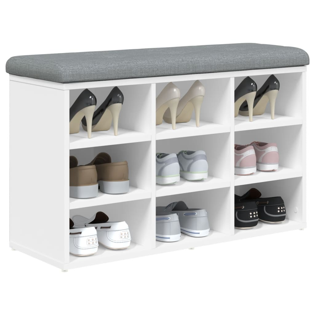 Schuhbank für den Eingangsbereich, mit Platz für 9 Paar Schuhe, vielseitig einsetzbare Schuhbank, 82 x 32 x 50 cm