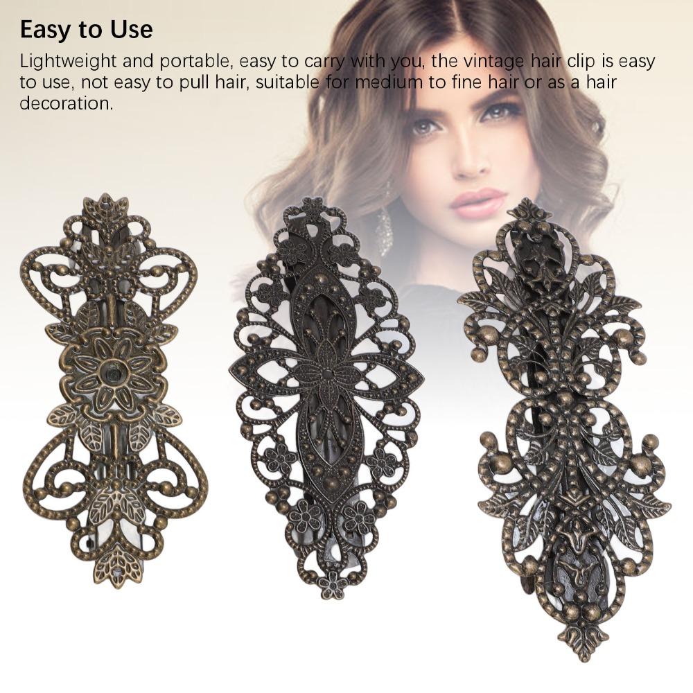Elegante Vintage Haarklem Draagbare Metalen Haarklem Haardecoratie DIY Accessoires Voor Vrouwen