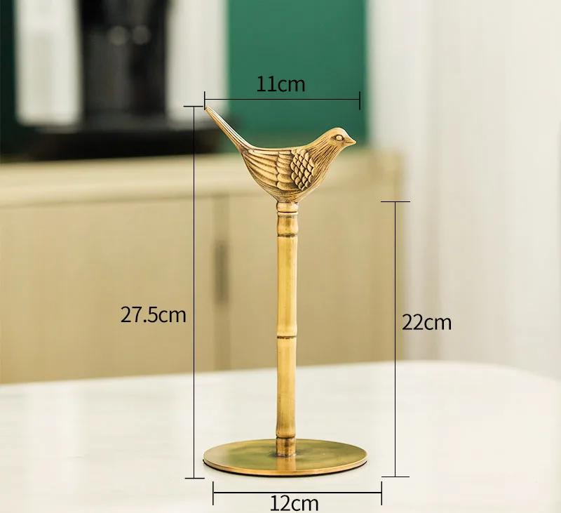 Латунный держатель для бумажных полотенец Кухонный вертикальный маслопоглощающий стойка для рулонной бумаги Настольное хранение Декоративные украшения 23290₽