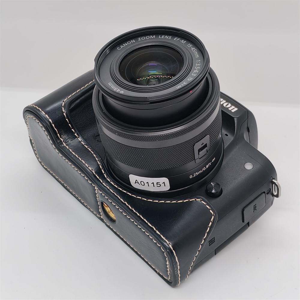 PU Leather Camera Half Case for Canon EOS M50 M50II M50 Mark II Battery Opening Bottom Cover