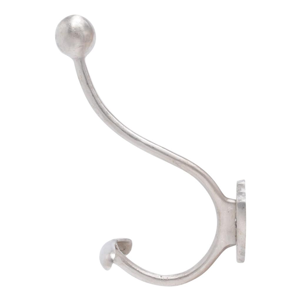 GALLUP Mantel- und Huthaken, Wandmontage, Messing, Antikstil, mit Schrauben, 7505-28 (Silber)