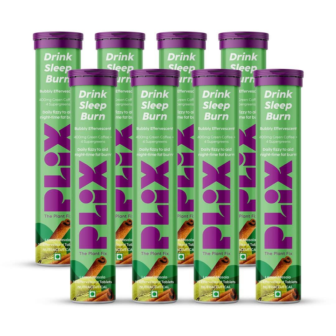 

The Plant Fix Plix Green Coffee Bean 15 Effervescent Tabletsx Pack of 8 for Energy Metabolism Support
