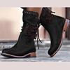 Women's Boots Fashion Casual Leather Boots Designer Mid-Calf Boot Luxury Knight Boots for Women Retro Short Boot Botas De Mujer