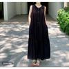 2026 Plus Size Knopen Zomer Tankjurk - Stijlvol, Ronde Hals, Hete Verkoop