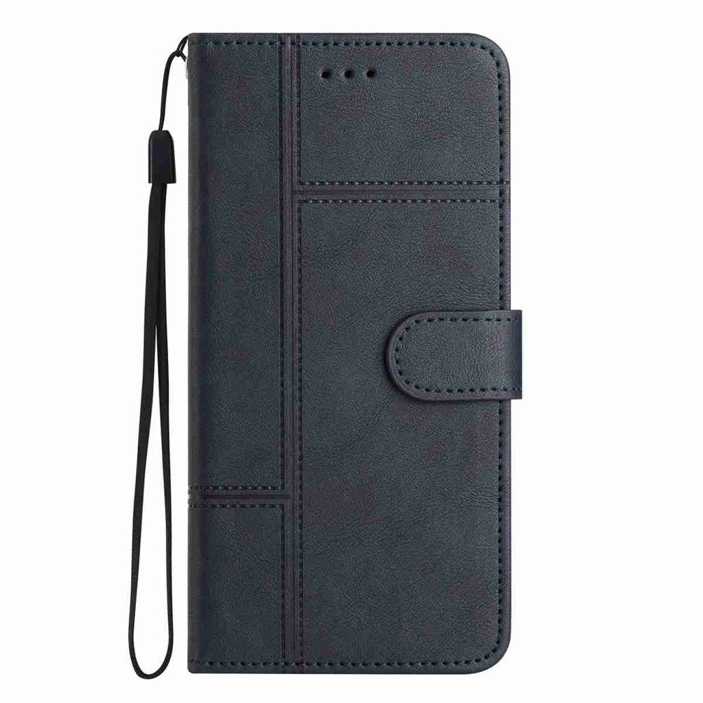 For Xiaomi Redmi 15C 4G (Global) (171mm) Wallet Case Line Imprinted Cowhide Texture PU Leather Phone Cover