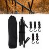 Multifunction Triangle Storage Tripod Black Cookware Hanger Folding Hanging Rack Outdoor Camping