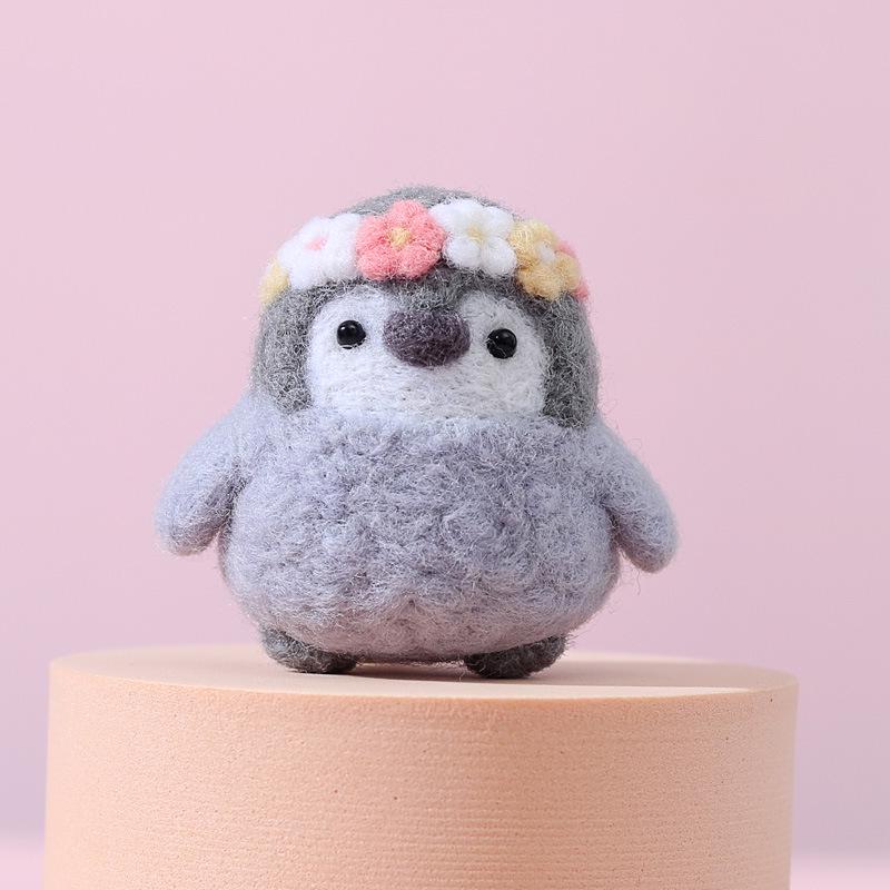 

Набор для изготовления подвески-пингвина из шерстяного войлока своими руками - Подарок ручной работы для пары или парня, Игрушка для снятия стресса