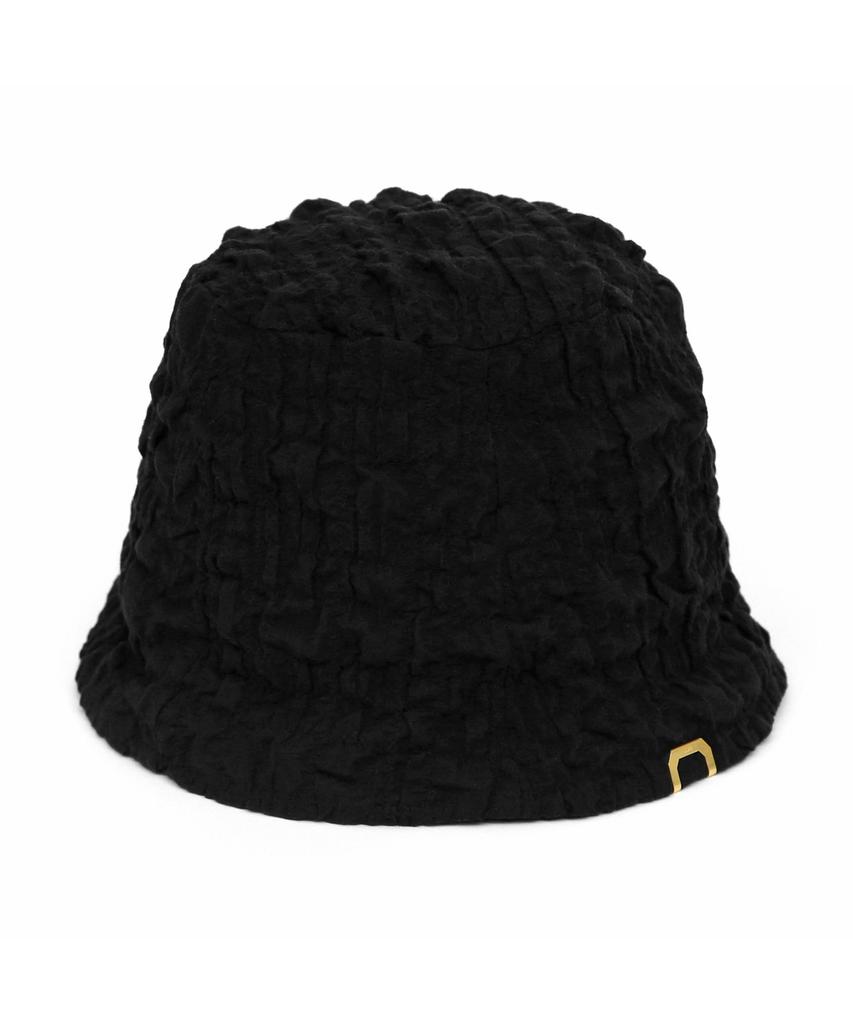 Eondeokeonteulolseutyudio Bubble Pattern Cotton Bucket Hat Stand Bucket / Bubble / Black