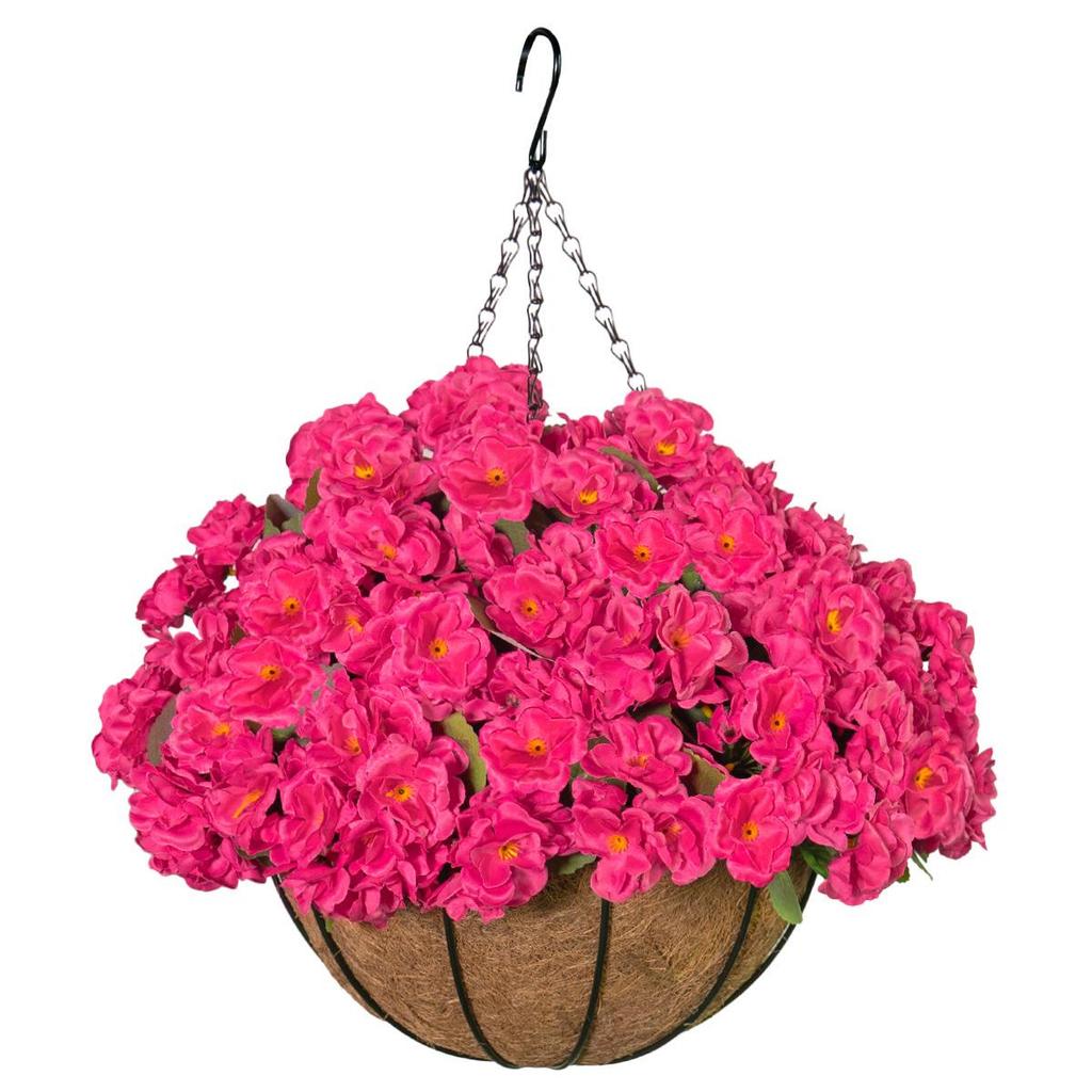 Frühlings-Begonie Geranie Hängekorb: Künstliche Outdoor-Blumendekoration
