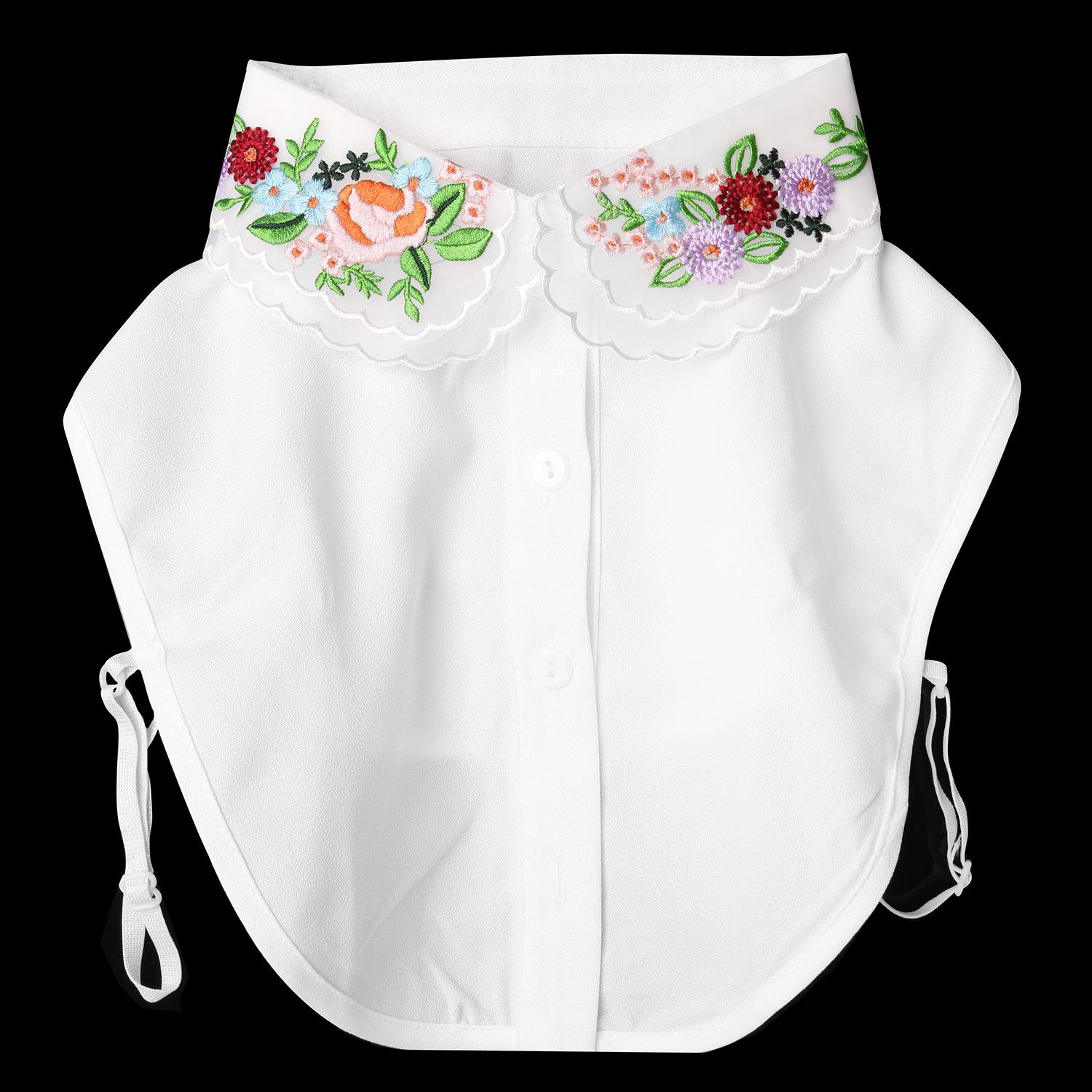 Женская хлопковая кружевная блузка с искусственным воротником, винтажная съемная рубашка, воротник, накладной воротник, блузка с лацканами, топ, женская одежда, аксессуары