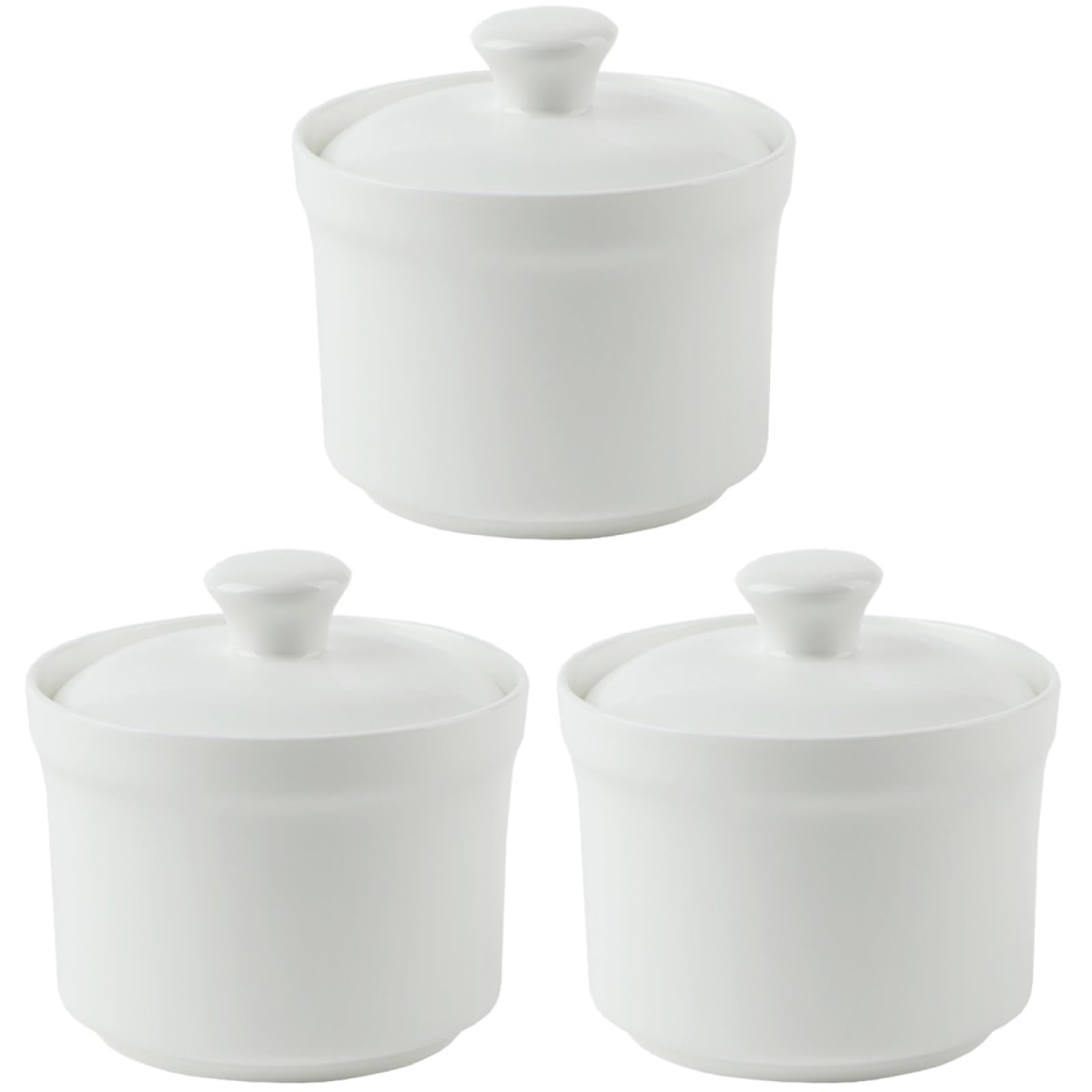 

OUNONA Тушеный Чаванмуши Керамический Белый с Крышкой Стильный Японский Стиль 4 Дюйма Кастрюля для Тушения Контейнер для Пудинга Жаростойкая Суповая Чаша Банка Кастрюля для Тушения