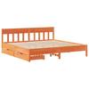 Solid Wood Bed Without Mattress Wax Brown 180x200 Cm Pine Wood