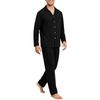 Men's Long Sleeve Button Down Pajama Set for Sleepwear Comfort