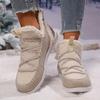 Women's Fluffy Plush Winter Boots Thick Warm Fleece Lined Comfortable Flat Ankle Boots