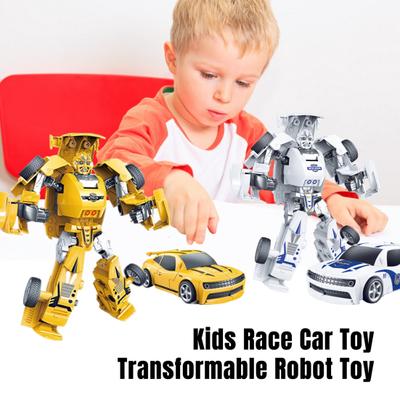 Kids Transform Robot Car Toy Inertial Drive Transforming Car Vehicle Model Deformation Toy Action Figure Toddlers Boys